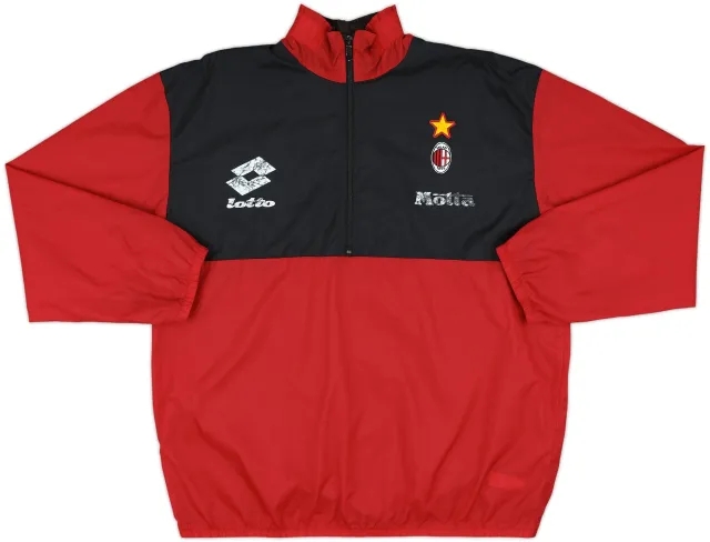 1994-95 AC Milan Lotto 1/4 Zip Training Top - 6/10 - (M)