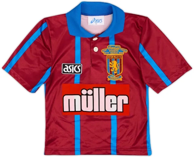 Asics Aston Villa Boys SS Home Shirt 1993/95