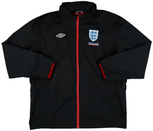 2010-11 England Umbro Hooded Rain Jacket - 9/10 - (XXL)