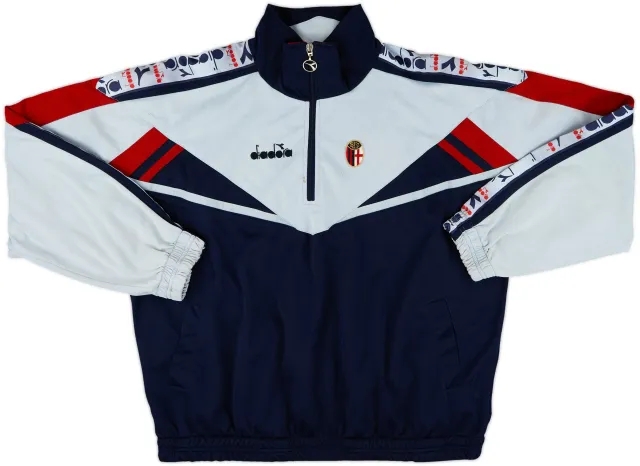 1996-97 Bologna Diadora 1/4 Zip Track Jacket - 7/10 - (L)