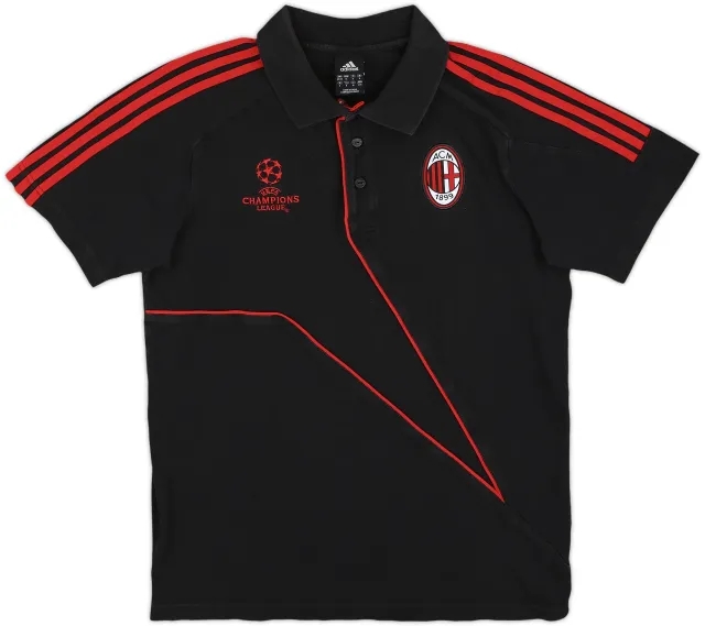 2009-10 AC Milan adidas CL Polo Shirt - 9/10 - (M/L)