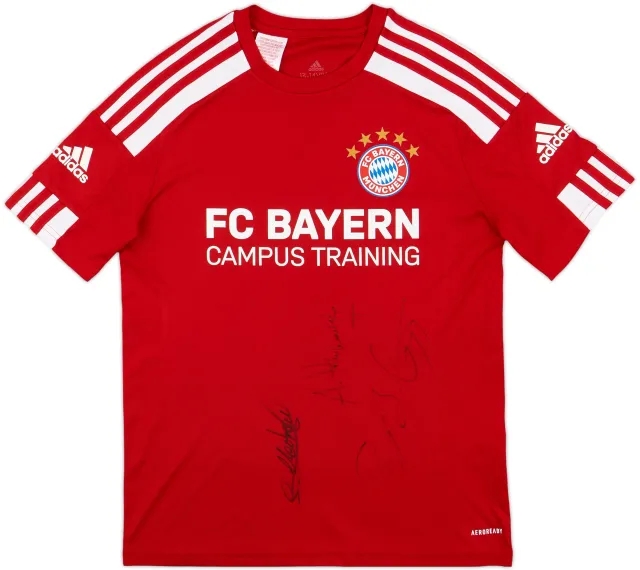 2023-24 Bayern Munich adidas 'Global Academy' Signed Training Shirt - 9/10 - (L.Boys)