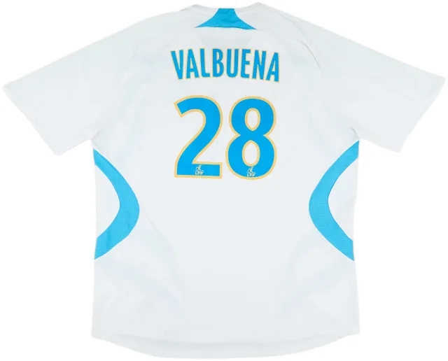 2007-08 Olympique Marseille Home Shirt Valbuena #28 - 7/10 - (3XL)