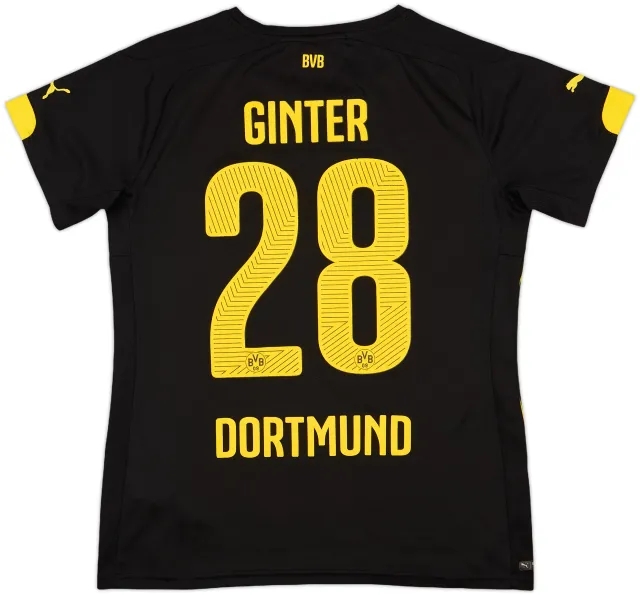 2014-16 Borussia Dortmund Away Shirt Ginter #28 - 8/10 - (Women's M)