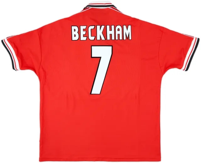 1998-00 Manchester United Home Shirt Beckham #7 - 10/10 - (XXL)