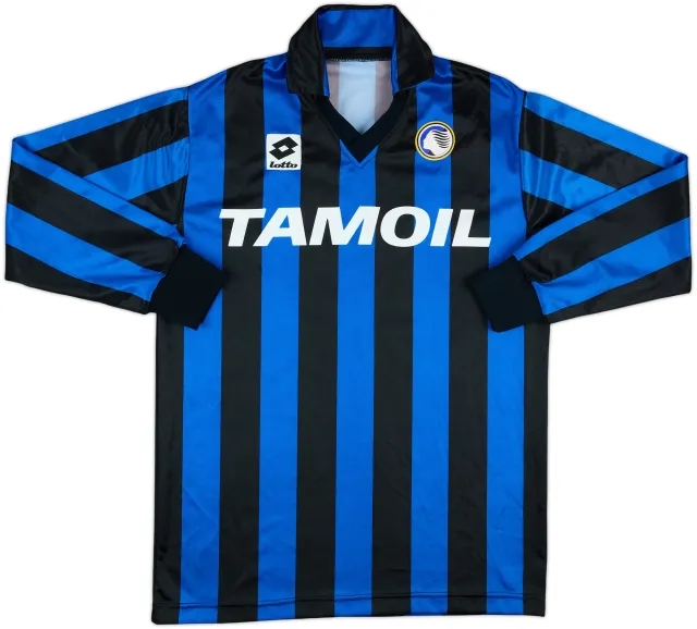 1990-91 Atalanta Match Issue Home L/S Shirt #18