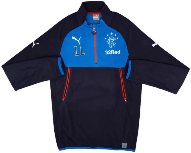 2013-14 Rangers Staff Issue 1/4 Zip Fleece Top LL - 8/10 - (M)