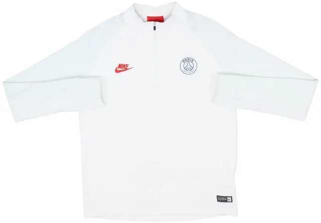 2019-20 Paris Saint-Germain Nike Vaporknit 1/4 Zip Drill Top - 8/10 - (XL.Boys)
