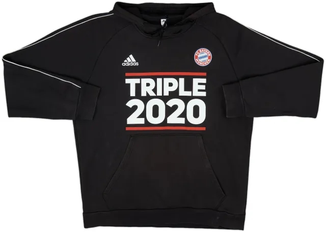 2020-21 Bayern Munich adidas Triple 2020 Hooded Sweat Top - 7/10 - (XL)