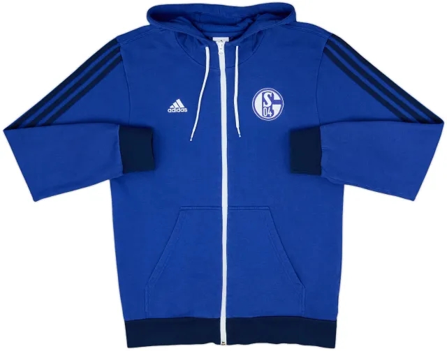 2014-15 Schalke adidas Hooded Track Jacket - 9/10 - (M)
