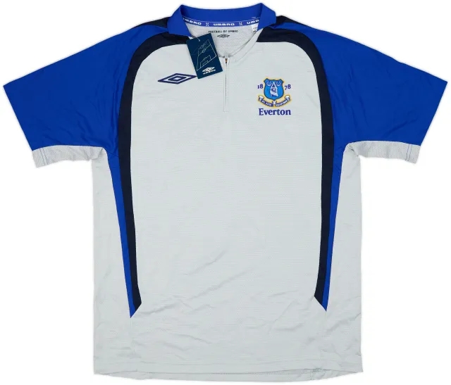 2008-09 Everton Umbro 1/4 Zip Polo Shirt (M)