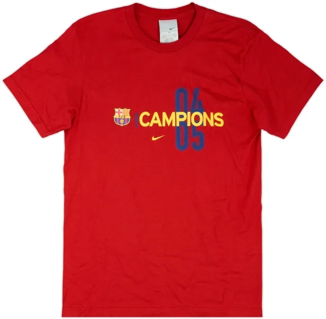 2004-05 Barcelona Nike Champions Cotton Tee - 8/10 - (M)