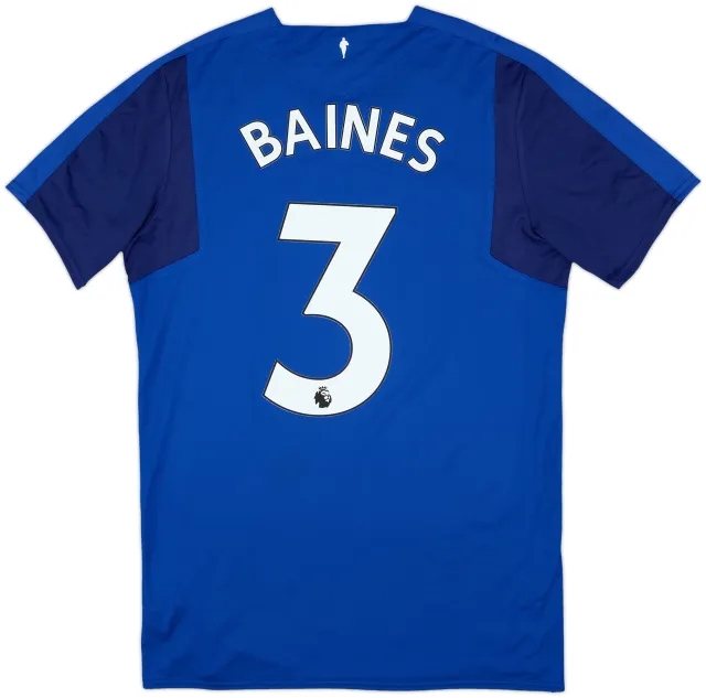 2017-18 Everton Home Shirt Baines #3 - 10/10 - (M)