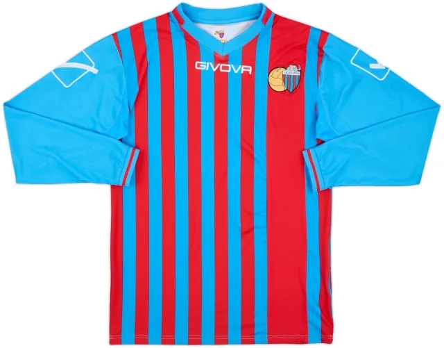 2013-14 Catania Home L/S Shirt - 9/10 - (L)