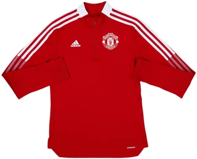 2021-22 Manchester United adidas 1/4 Zip Drill Top - 8/10 - (Women's S)