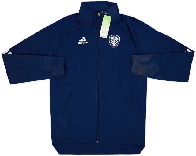 2020-21 Leeds United adidas Hooded Rain Jacket (XS)