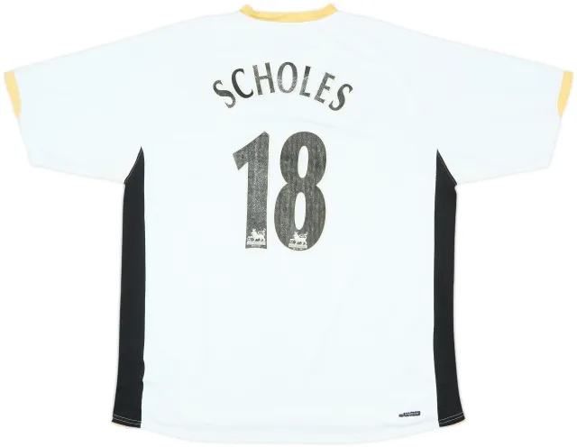 2006-08 Manchester United Away Shirt Scholes #18 - 6/10 - (XXL)