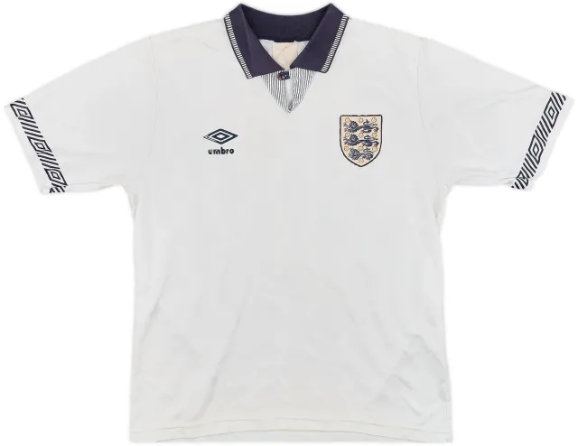 1990-92 England Home Shirt - 6/10 - (Y)