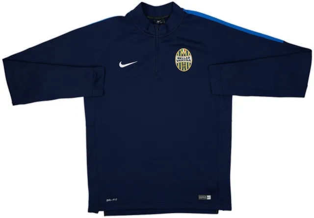 2015-16 Hellas Verona Nike 1/4 Zip Track Jacket - 9/10 - (M)