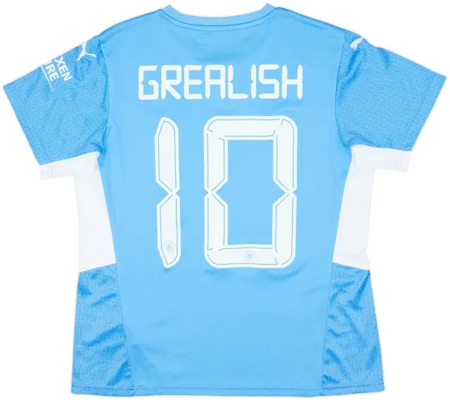2021-22 Manchester City Home Shirt Grealish #10 - 9/10 - (Women's L)