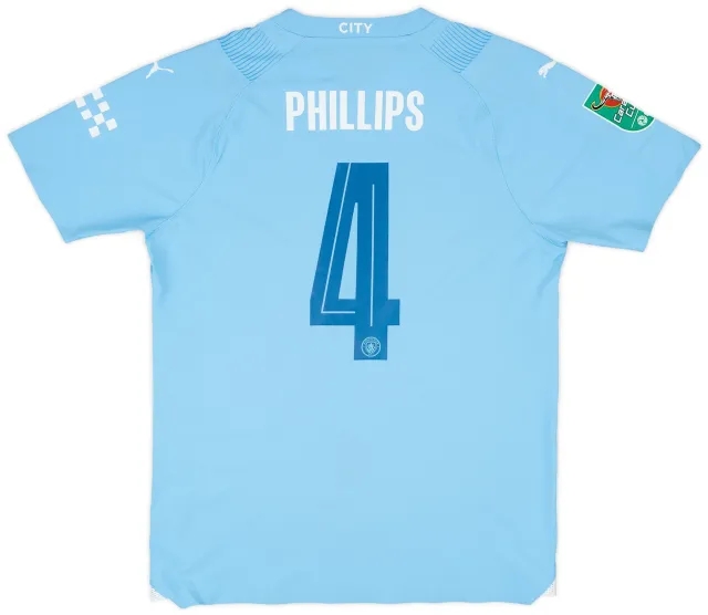 2023-24 Manchester City Match Issue Carabao Cup Home Shirt Phillips #4