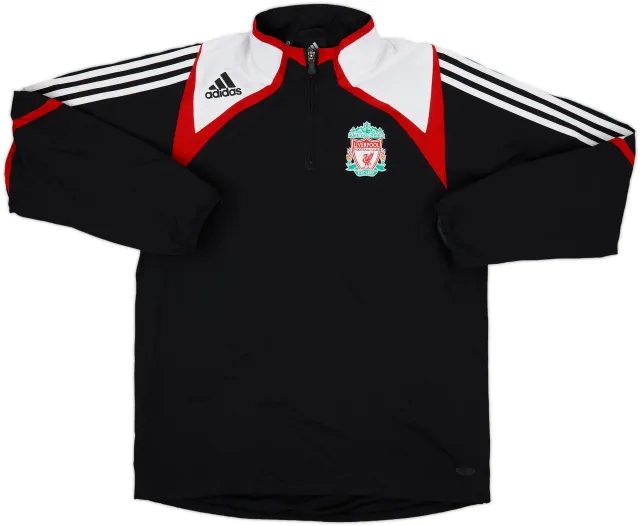 2007-08 Liverpool adidas 1/4 Zip Drill Top - 7/10 - (S)