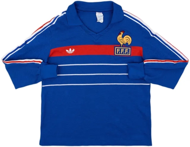 adidas France Mens LS Home Shirt 1984