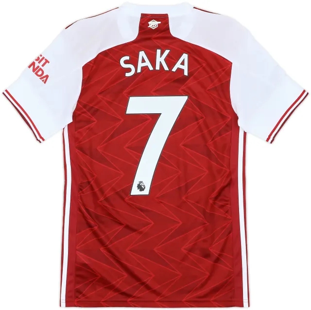 2020-21 Arsenal Home Shirt Saka #7 (XS)