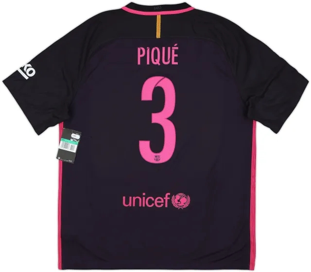 2016-17 Barcelona Away Shirt Pique #3 (XL)