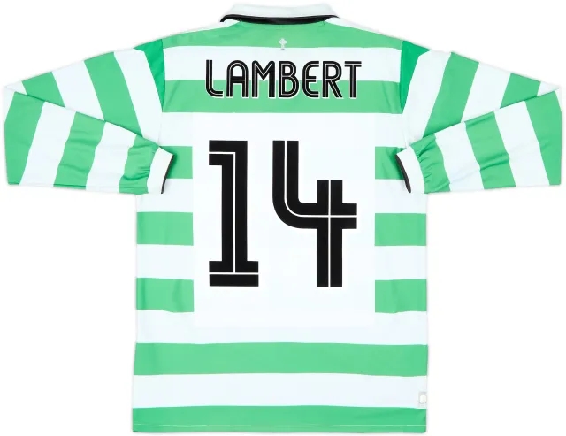 2004-05 Celtic Home L/S Shirt Lambert #14 - 6/10 - (S)