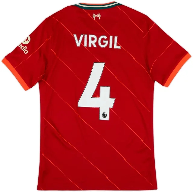 2021-22 Liverpool Home Shirt Virgil #4 - 6/10 - (S)