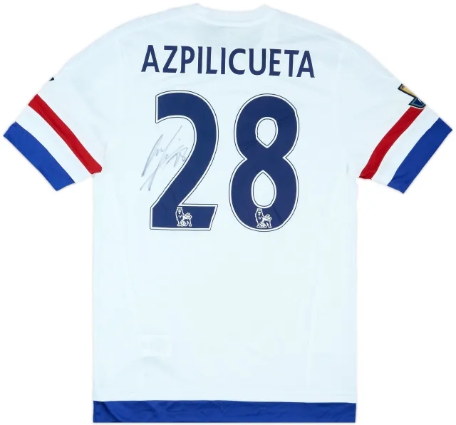 2015-16 Chelsea Player Issue Signed Away Shirt Azpilicueta #28