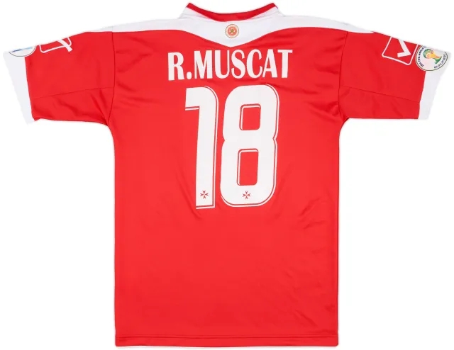 2012-14 Malta Match Issue FIFA World Cup Qualifiers Home Shirt R.Muscat #18