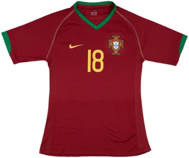 2006-08 Portugal Match Issue Home Shirt #18