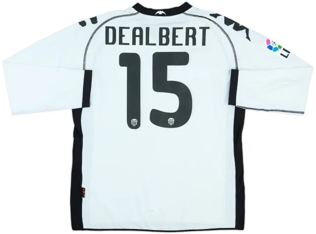 2010-11 Valencia Player Issue Home L/S Shirt Dealbert #15