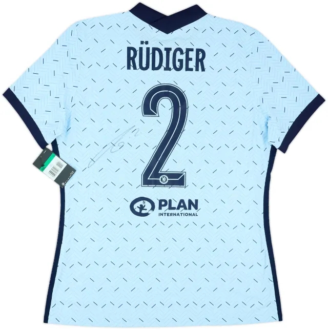 2020-21 Chelsea Player Issue Signed Away Shirt Rudiger #2