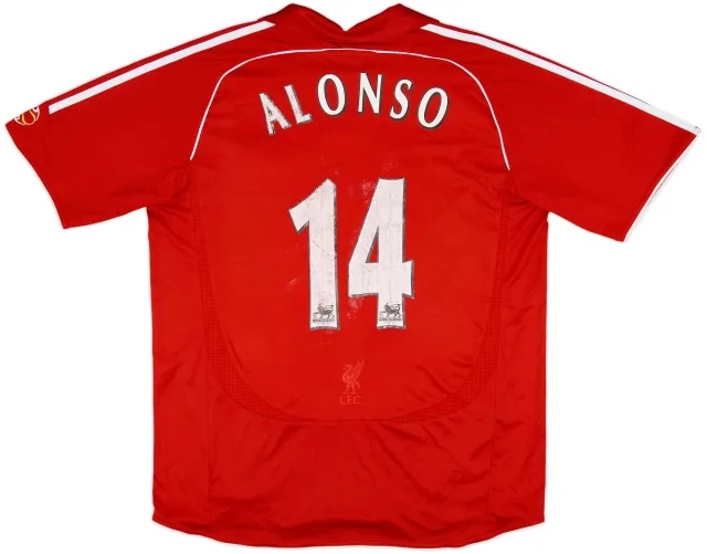 2006-08 Liverpool Home Shirt Alonso #14 - 5/10 - (XL)