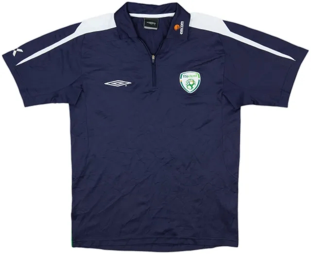 2007-08 Ireland Umbro 1/4 Zip Polo Shirt - 9/10 - (S)