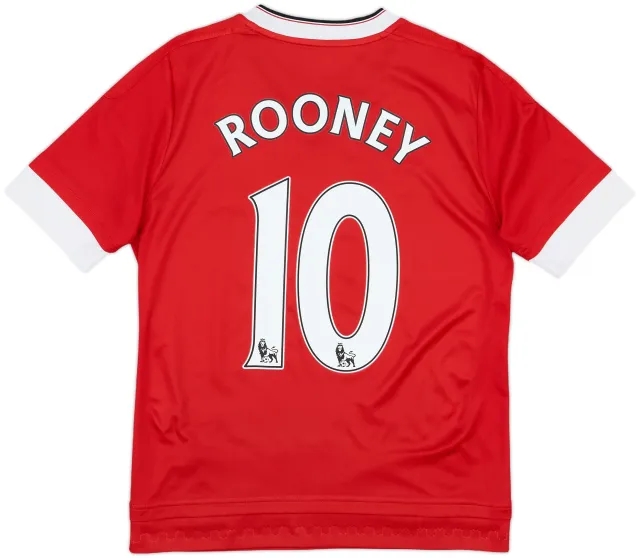 2015-16 Manchester United Home Shirt Rooney #10 - 7/10 - (L.Boys)