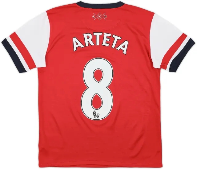 2012-14 Arsenal Home Shirt Arteta #8 - 8/10 - (L.Boys)