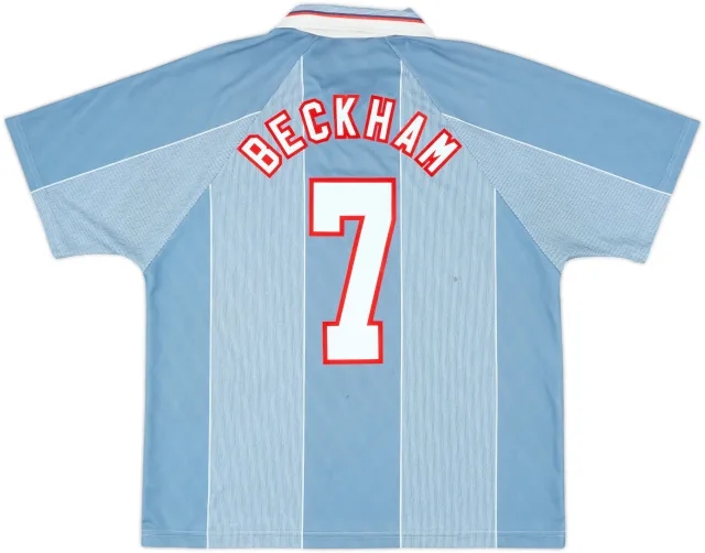 1996-97 England Away Shirt Beckham #7 - 7/10 - (XL)
