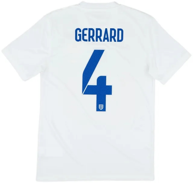 2014-15 England 'Brazil' Home Shirt Gerrard #4 - 8/10 - (S)