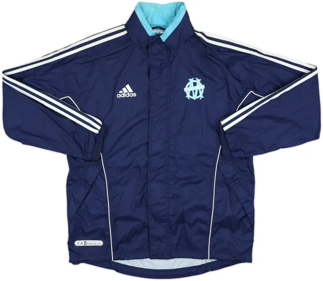 2000-01 Olympique Marseille adidas Hooded Rain Jacket - 6/10 - (S)
