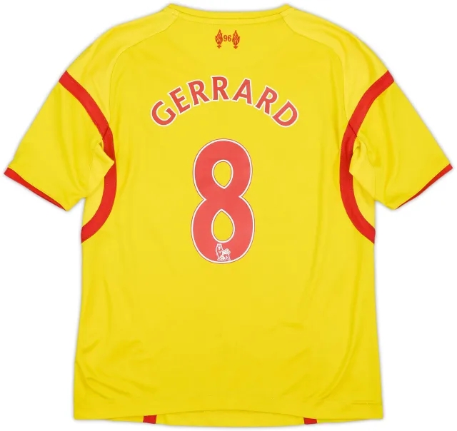 2014-15 Liverpool Away Shirt Gerrard #8 - 6/10 - (S.Boys)