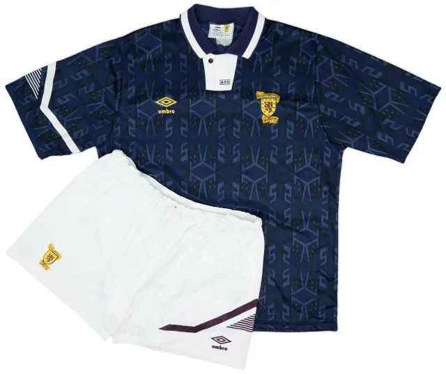 1991-94 Scotland Home Shirt and Shorts - 9/10 - (XL)
