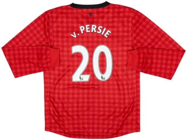 2012-13 Manchester United Home L/S Shirt v.Persie #20 - 9/10 - (M.Boys)