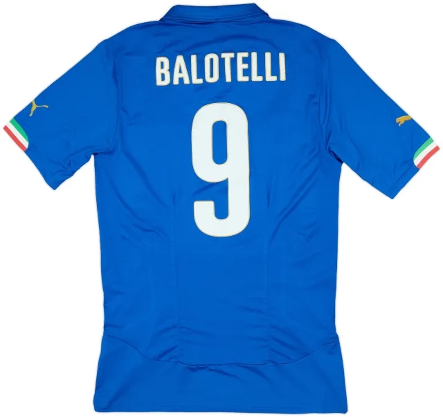 2014-15 Italy Authentic Home Shirt Balotelli #9 (XXL)