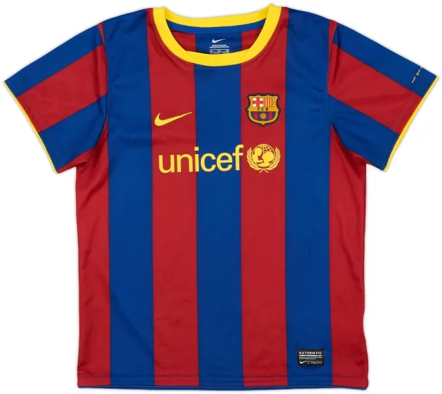 2010-11 Barcelona Home Shirt - 10/10 - (7-8 Years)