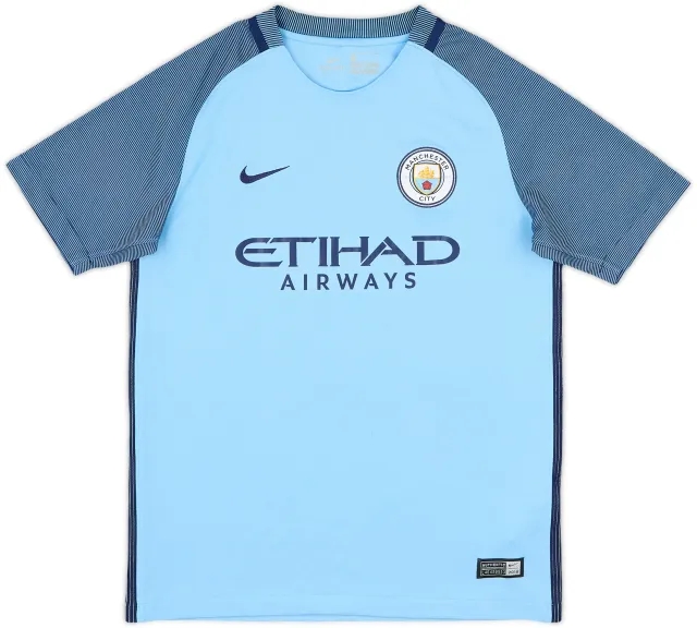 2016-17 Manchester City Home Shirt - 8/10 - (L.Boys)