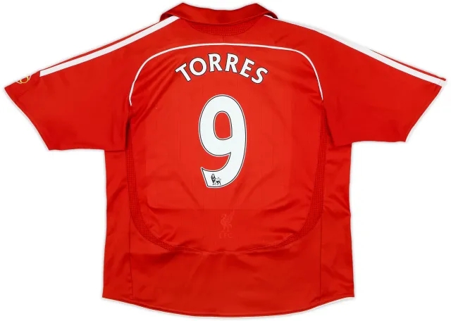 2006-08 Liverpool Home Shirt Torres #9 - 8/10 - (S.Boys)